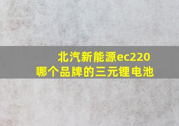 北汽新能源ec220 哪个品牌的三元锂电池